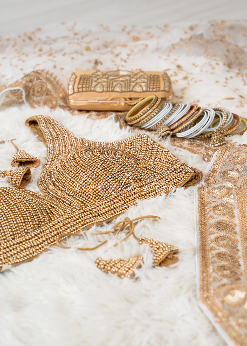 Isla NB Luxury Gold Bead Blouse (one size)