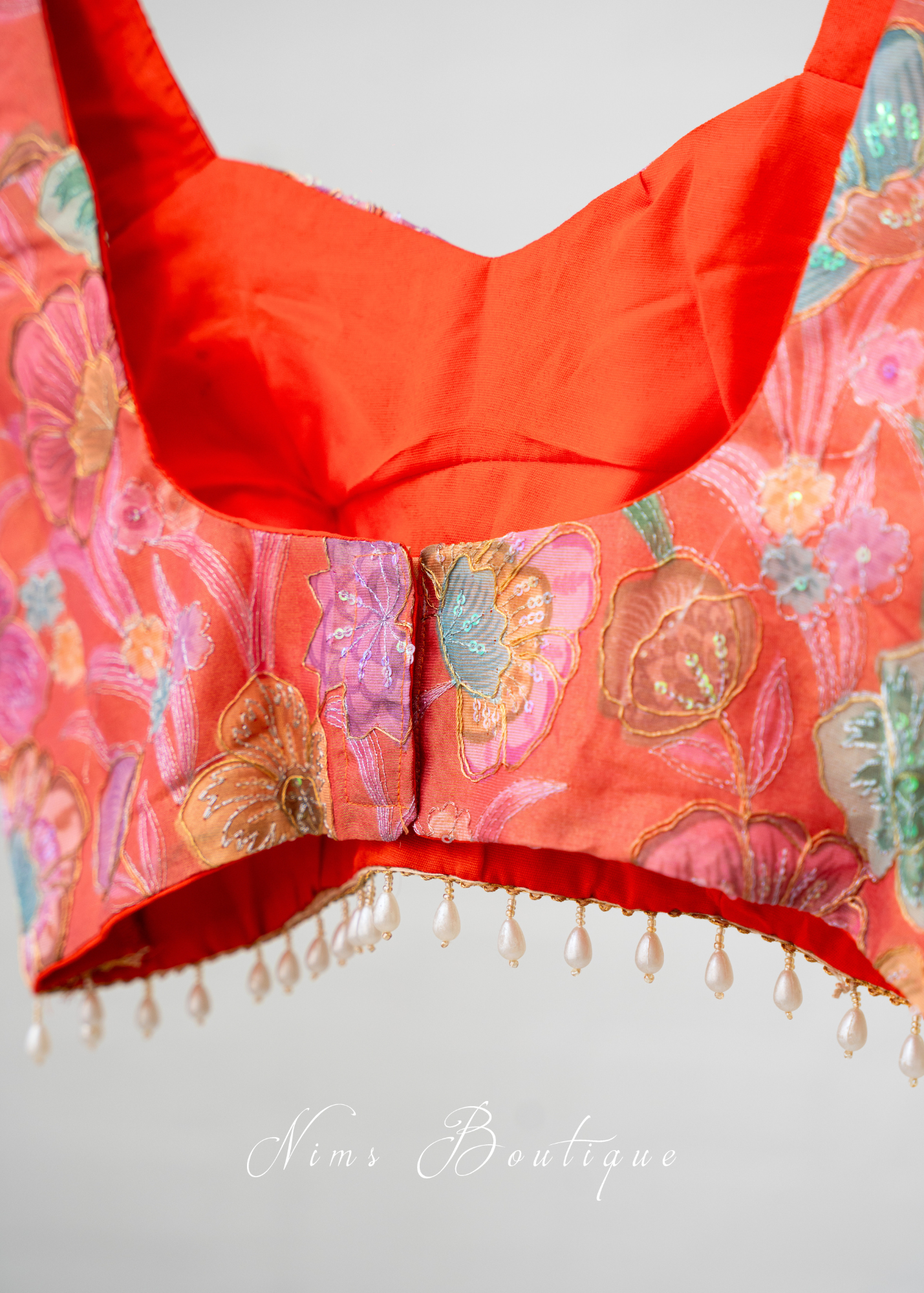 Willow NB Orange Floral Blouse (one size)