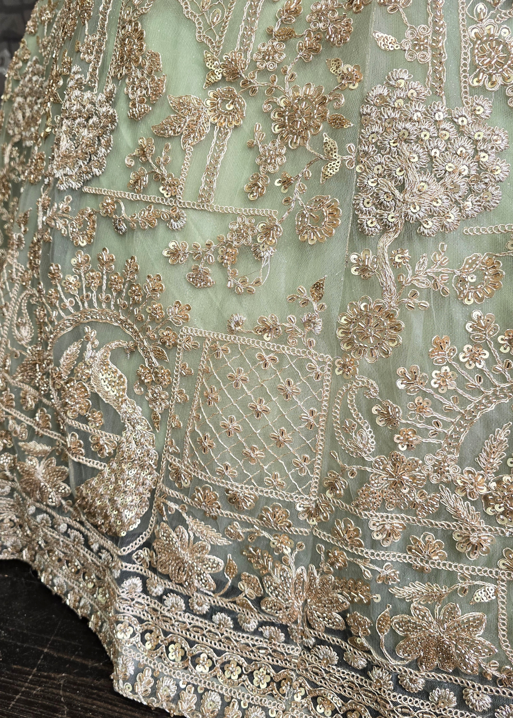 Luxury Mint Lehenga (size 12)