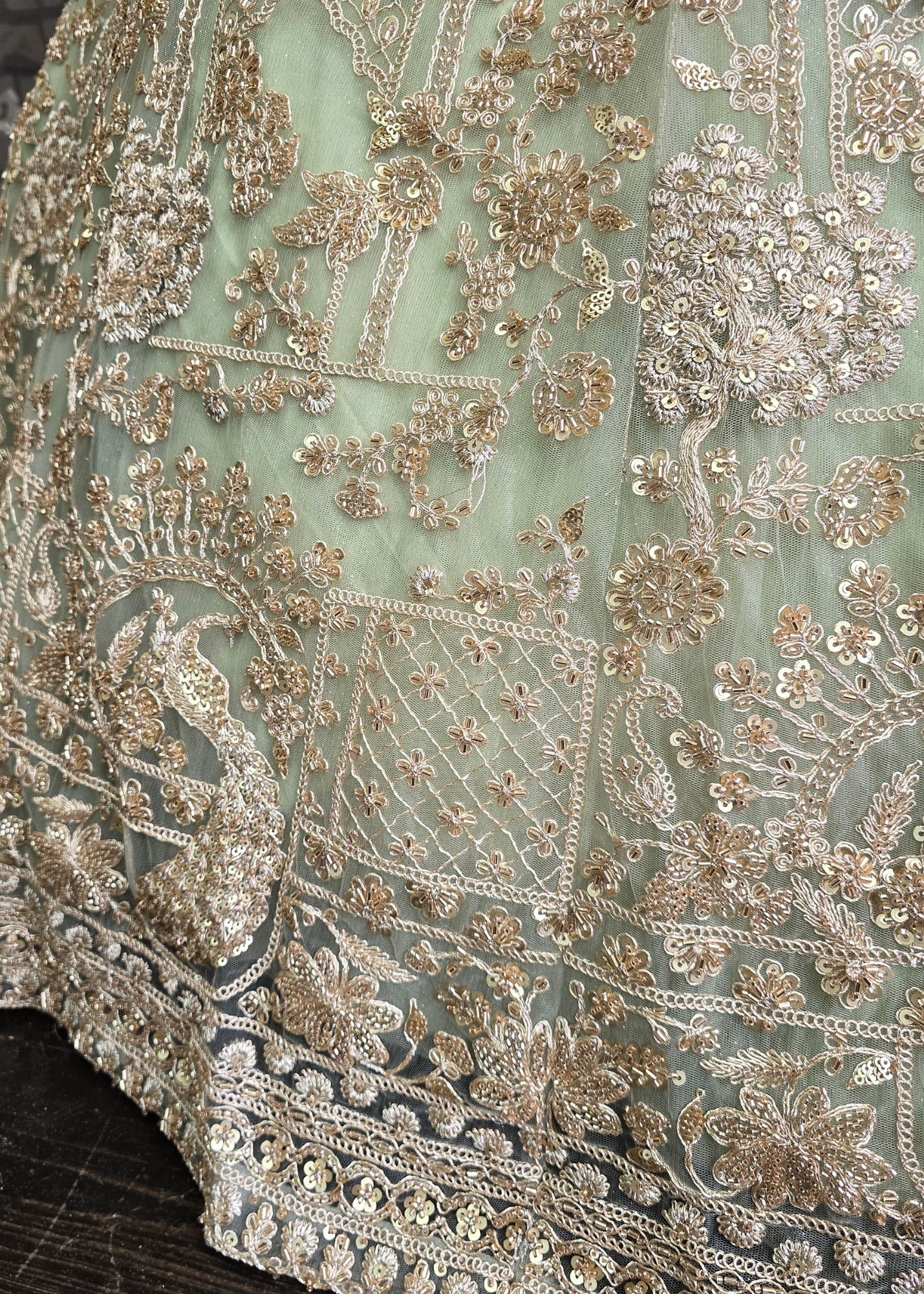 Luxury Mint Lehenga (size 12)
