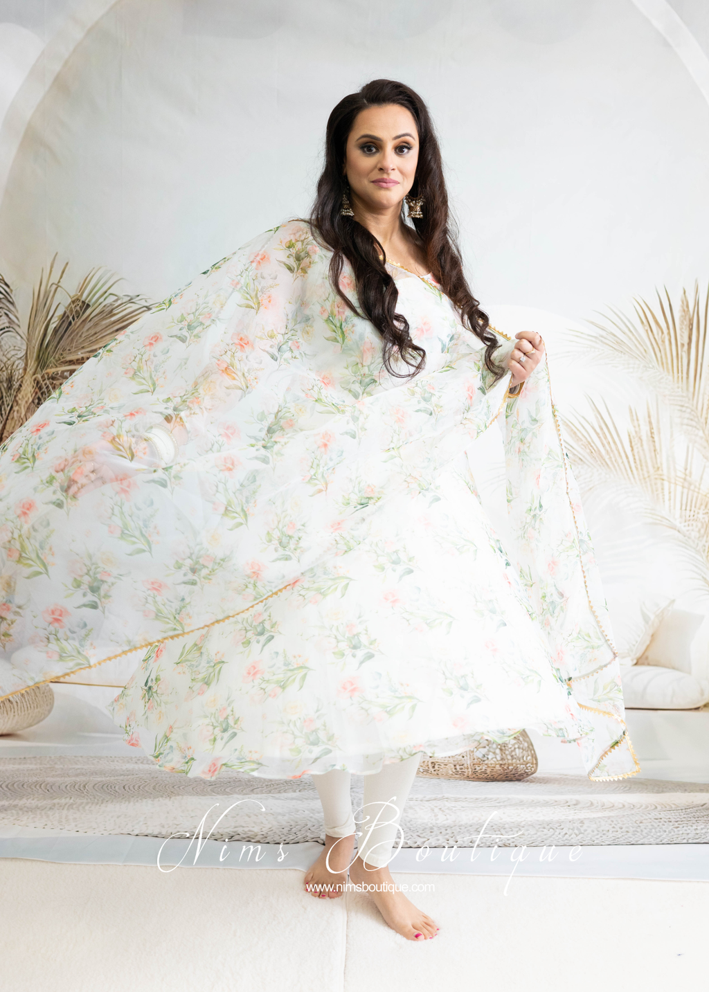 Kiera Ivory Floral Pajami Suit (sizes 4-22)