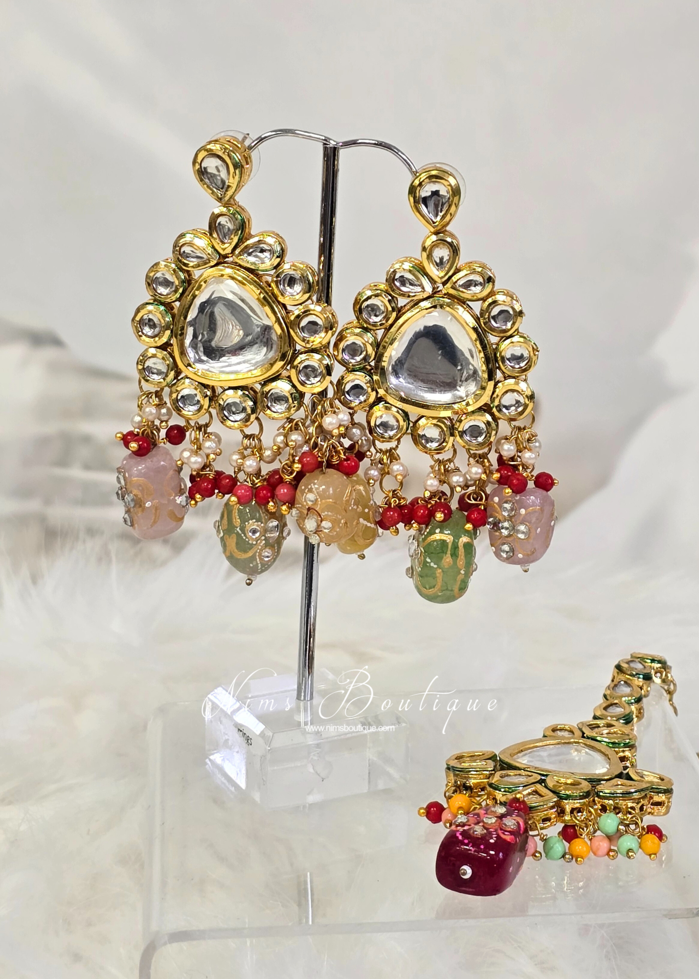 Luxury Kundan Multucolour Tikka Set