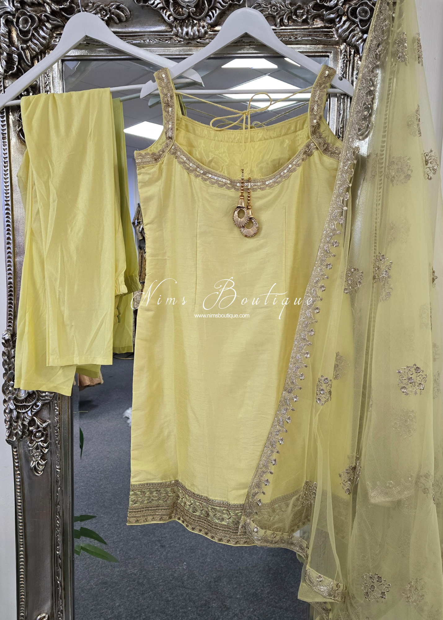 Lemon Yellow Pajami Suit (Size 14-16)