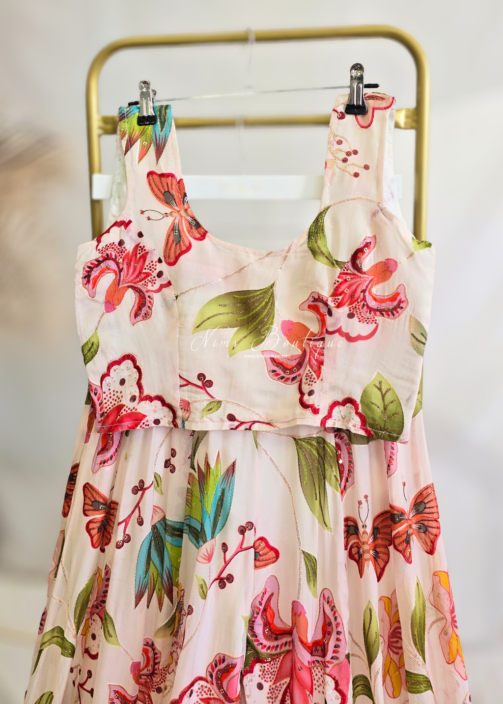 Evelina Cream Floral Blouse (sizes 4-16)