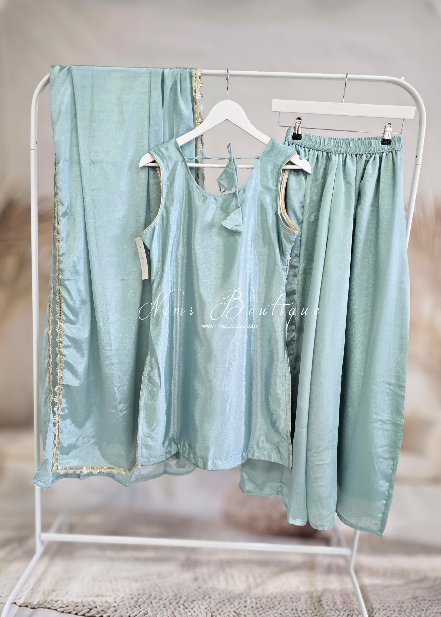 Pearl Embellished Sharara Suit (10-12)