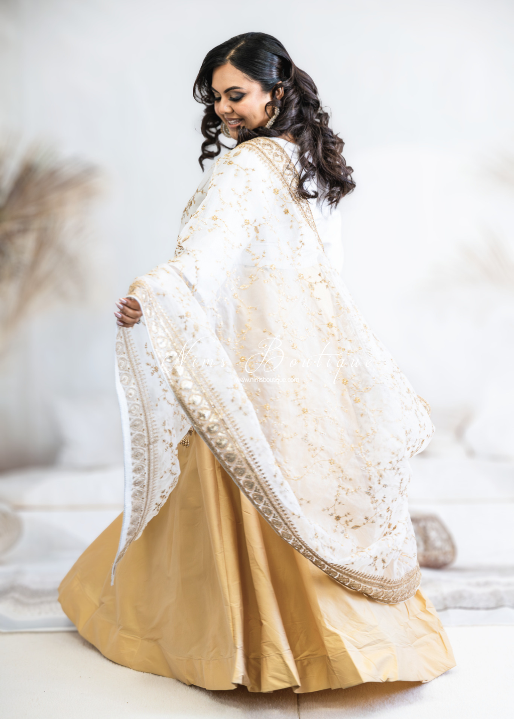 Readymade Gold Silk skirt/lehnga (sizes 6-18)