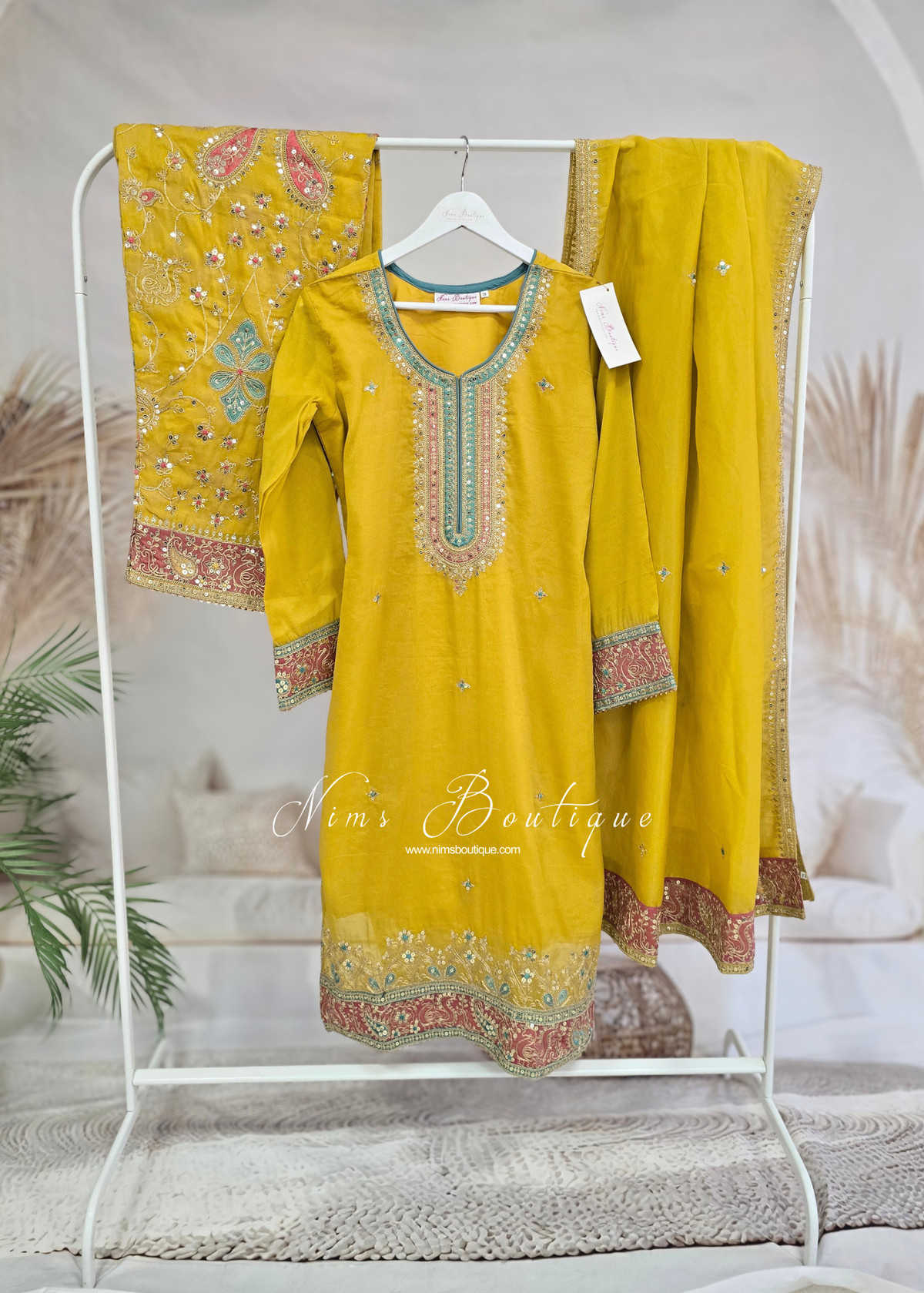Mustard Yellow Salwar Suit (Size 10-12)