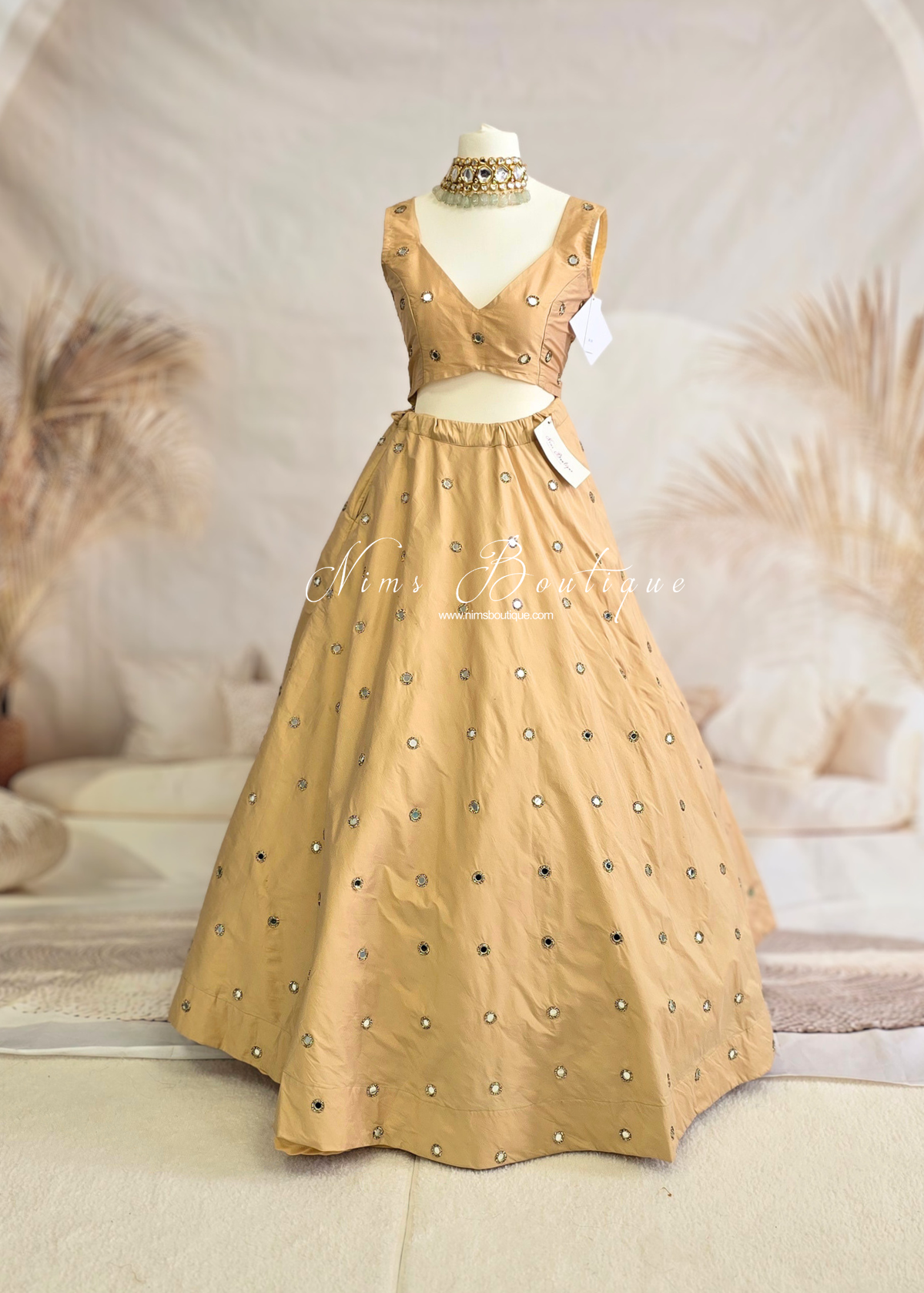 Rani Luxury Gold Mirror readymade skirt/lehnga (sizes 4-24)