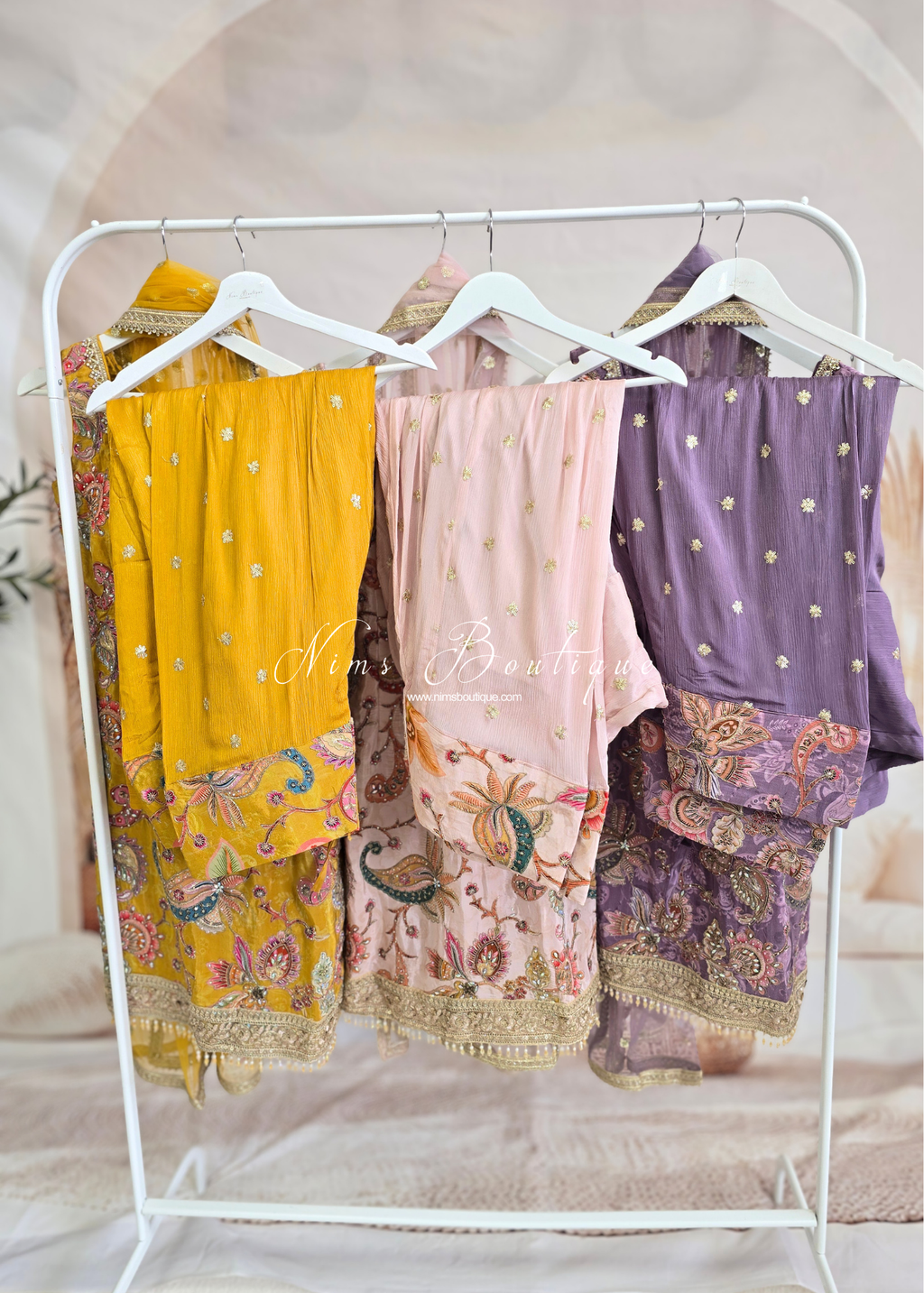 Pastel Embroidered Salwar Suit (size 10-12)