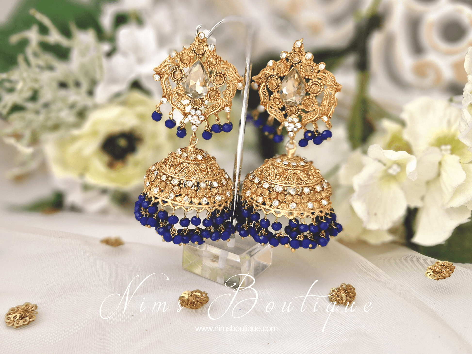 Nims Boutique Madhavi Royal Blue Chumke