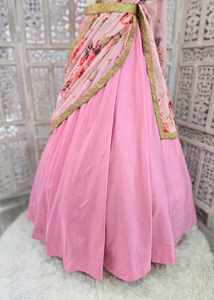 Readymade Pink Silk skirt/lehnga (sizes 4-12)