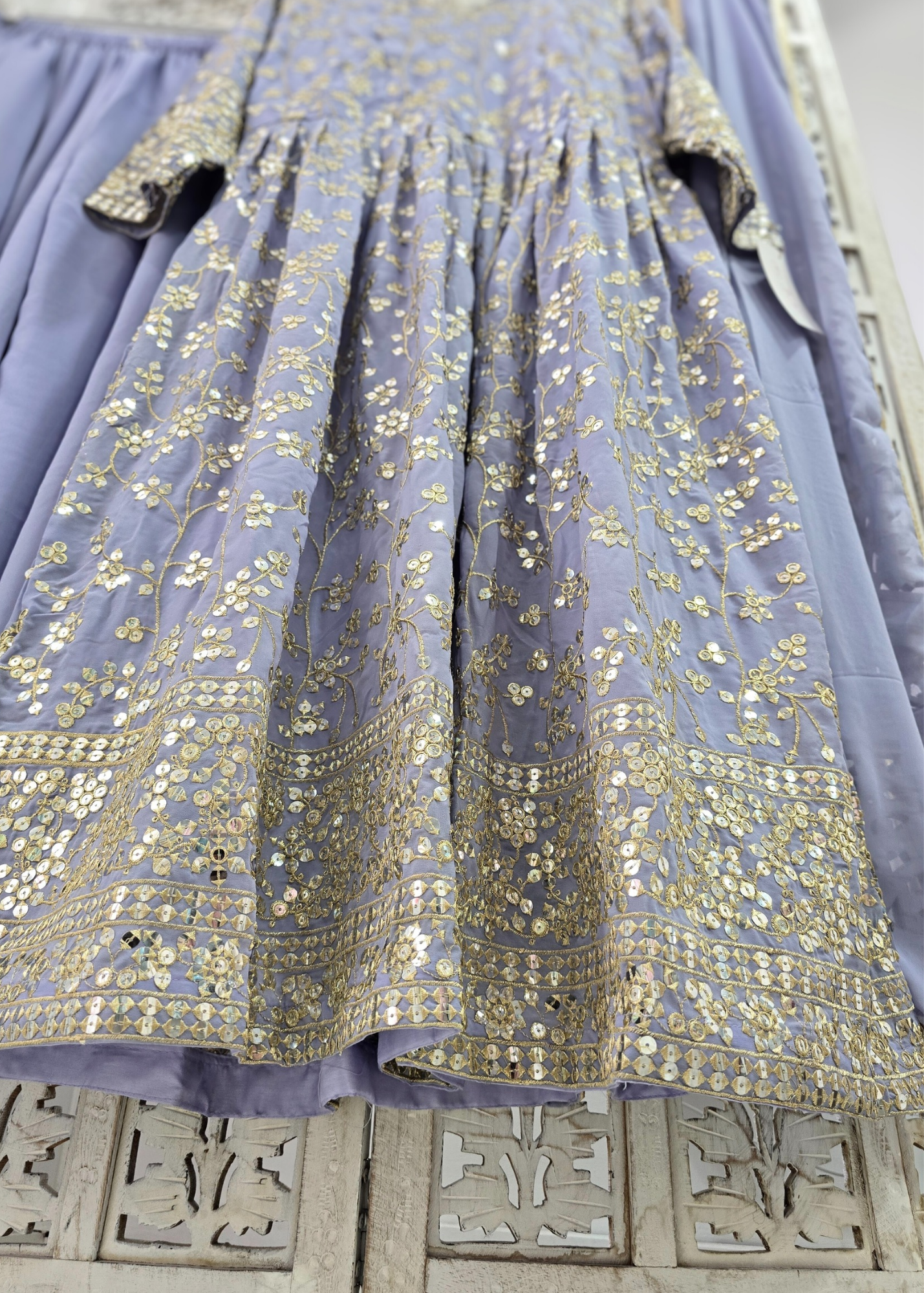 Long Lilac Sharara Suits (Sizes 16-24)