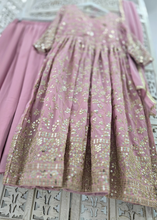 Long Dusky Mauve Sharara Suits (Sizes 16-22)