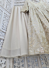 Long Cream Sharara Suits (Sizes 16-24)