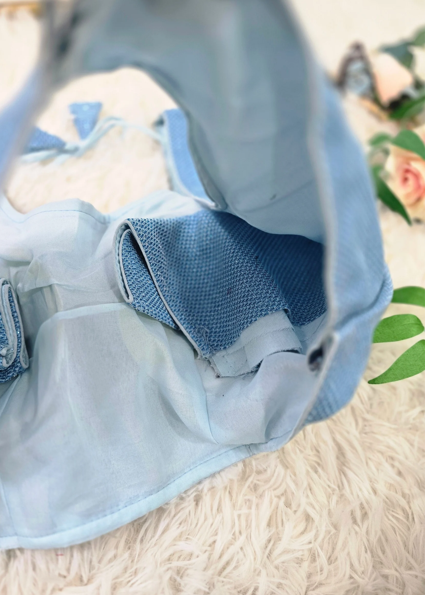 Baby Blue Shimmer Blouse (16-18)