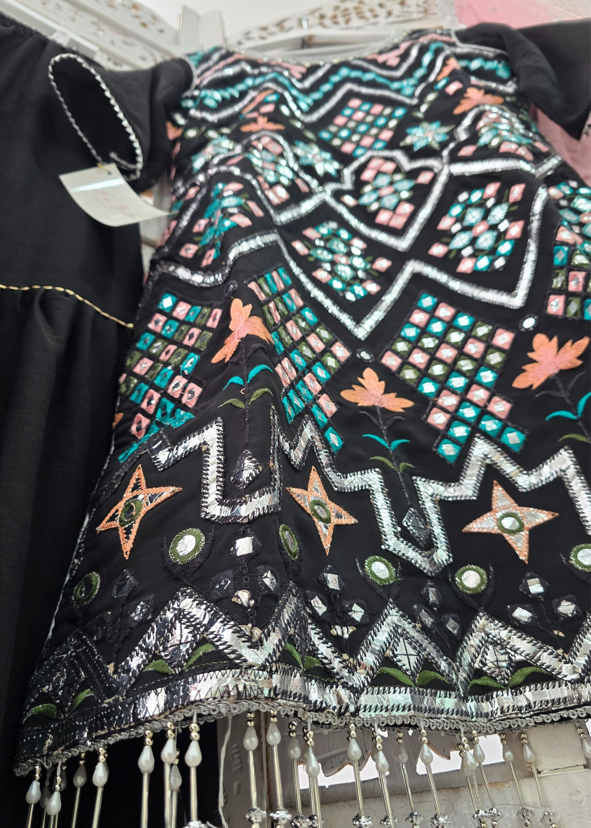 Black & Pastels Gharara Suit (Size 10-12)