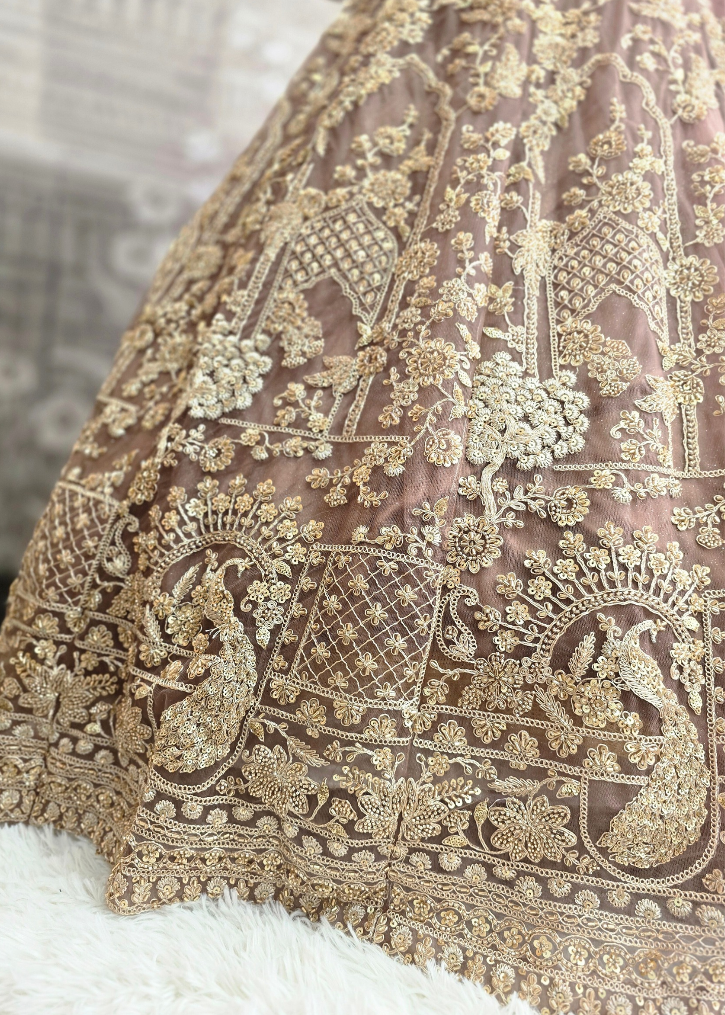 Luxury Dusky Mauve Lehenga (size 12)