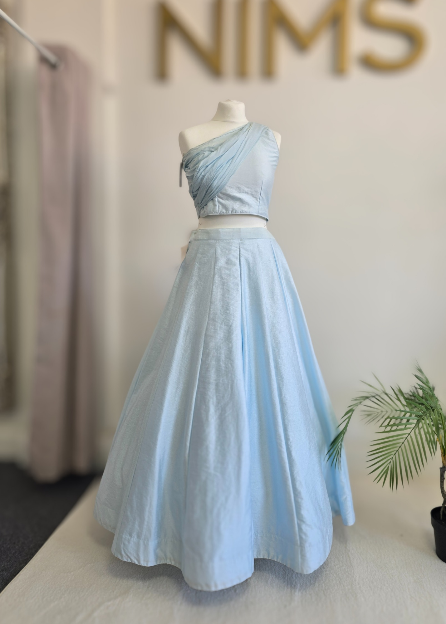 Arya Powder Blue Flared Trousers (sizes 4-14)