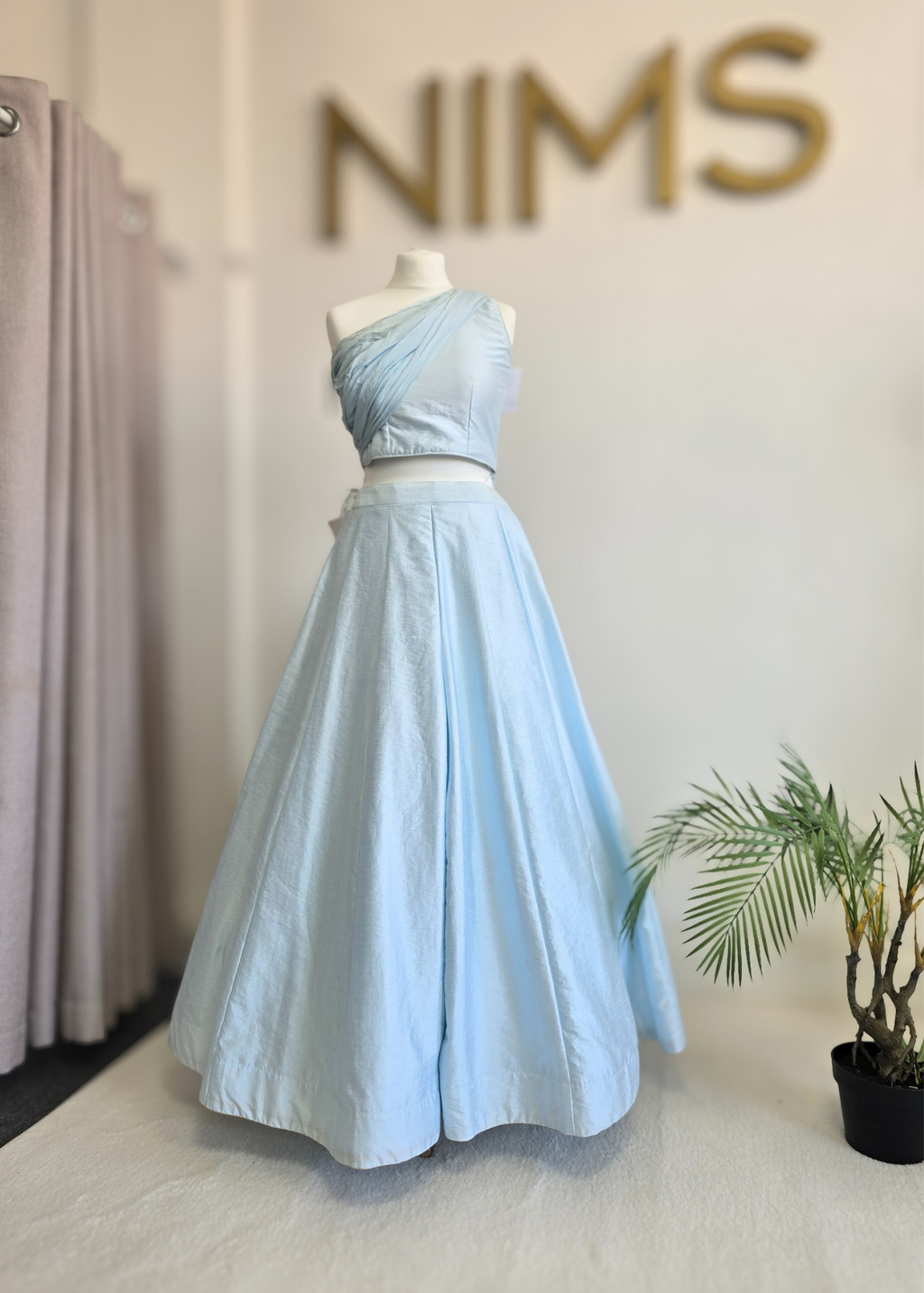 Arya Powder Blue Flared Trousers (sizes 4-14)