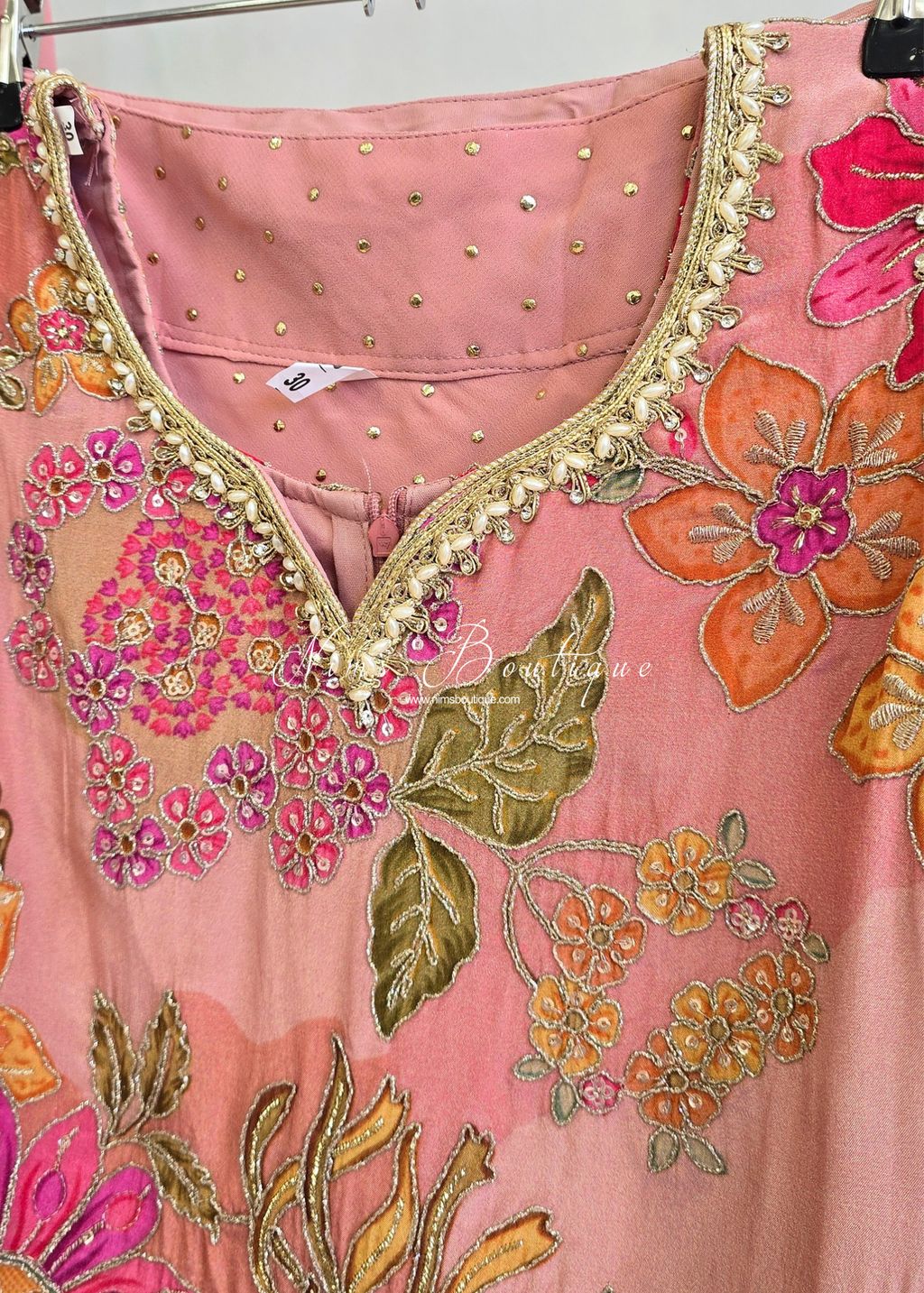 Peachy Pink Floral Kids Lehnga