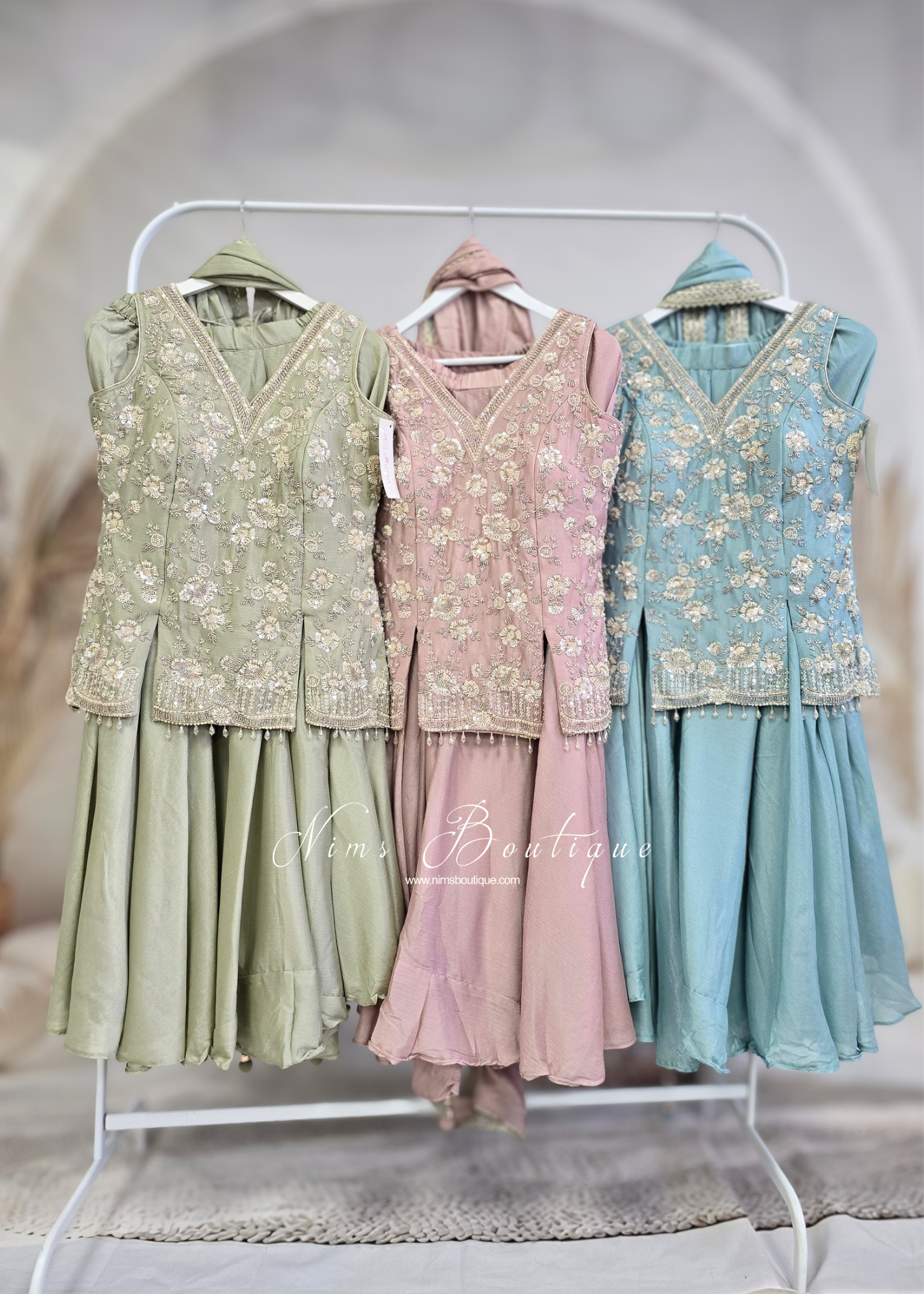 Luxury Short Embellished Sharara Suit (10-12)