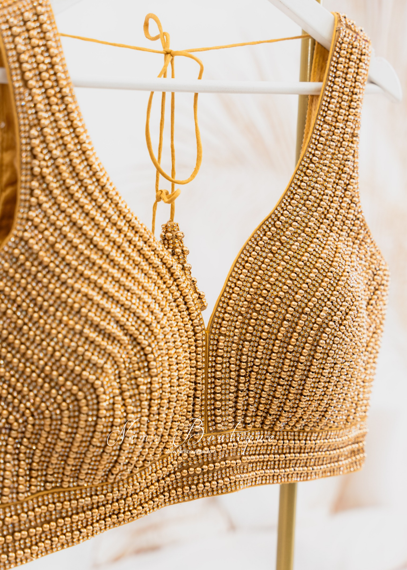 Isla NB Luxury Gold Bead Blouse (one size)