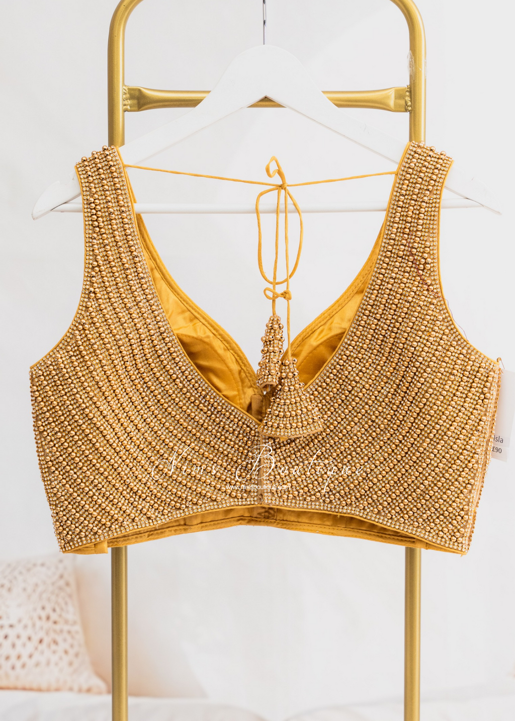 Isla NB Luxury Gold Bead Blouse (one size)