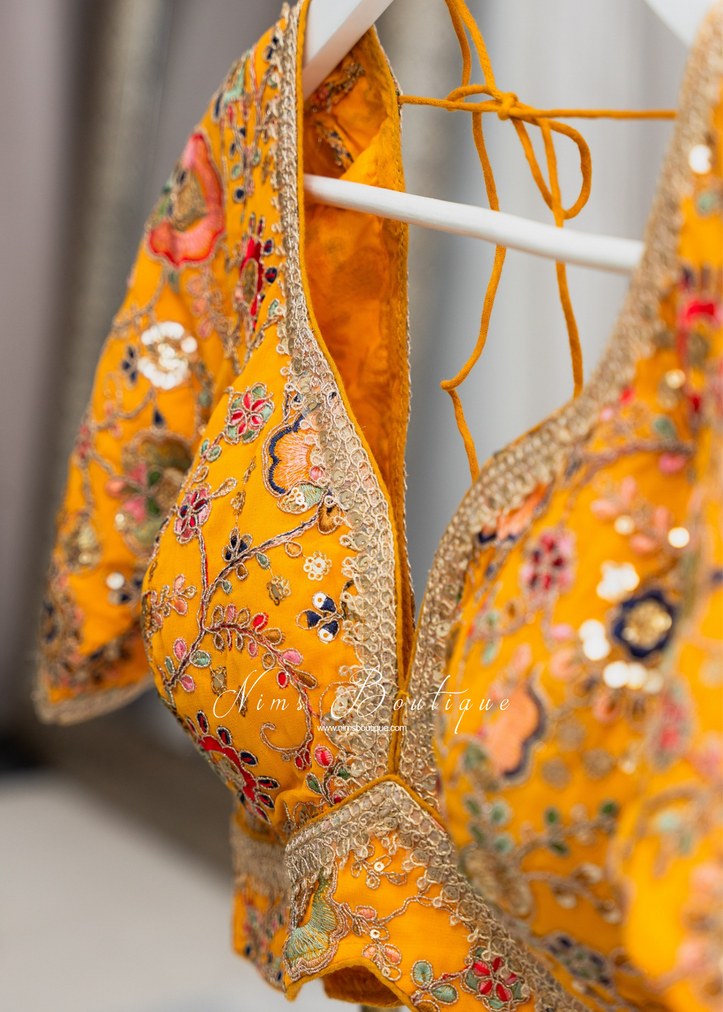 Genelia Yellow Embroidered Blouse (10-12)