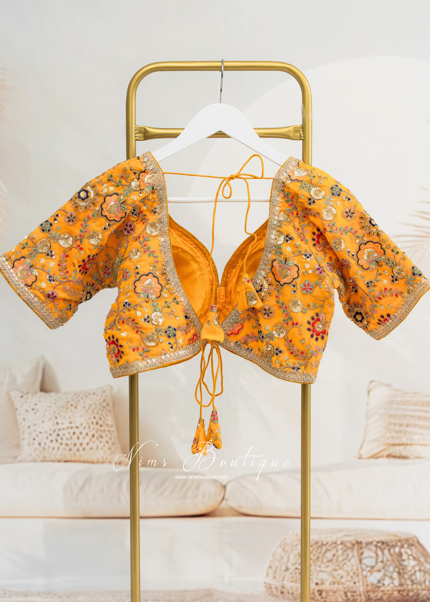 Genelia Yellow Embroidered Blouse (10-12)