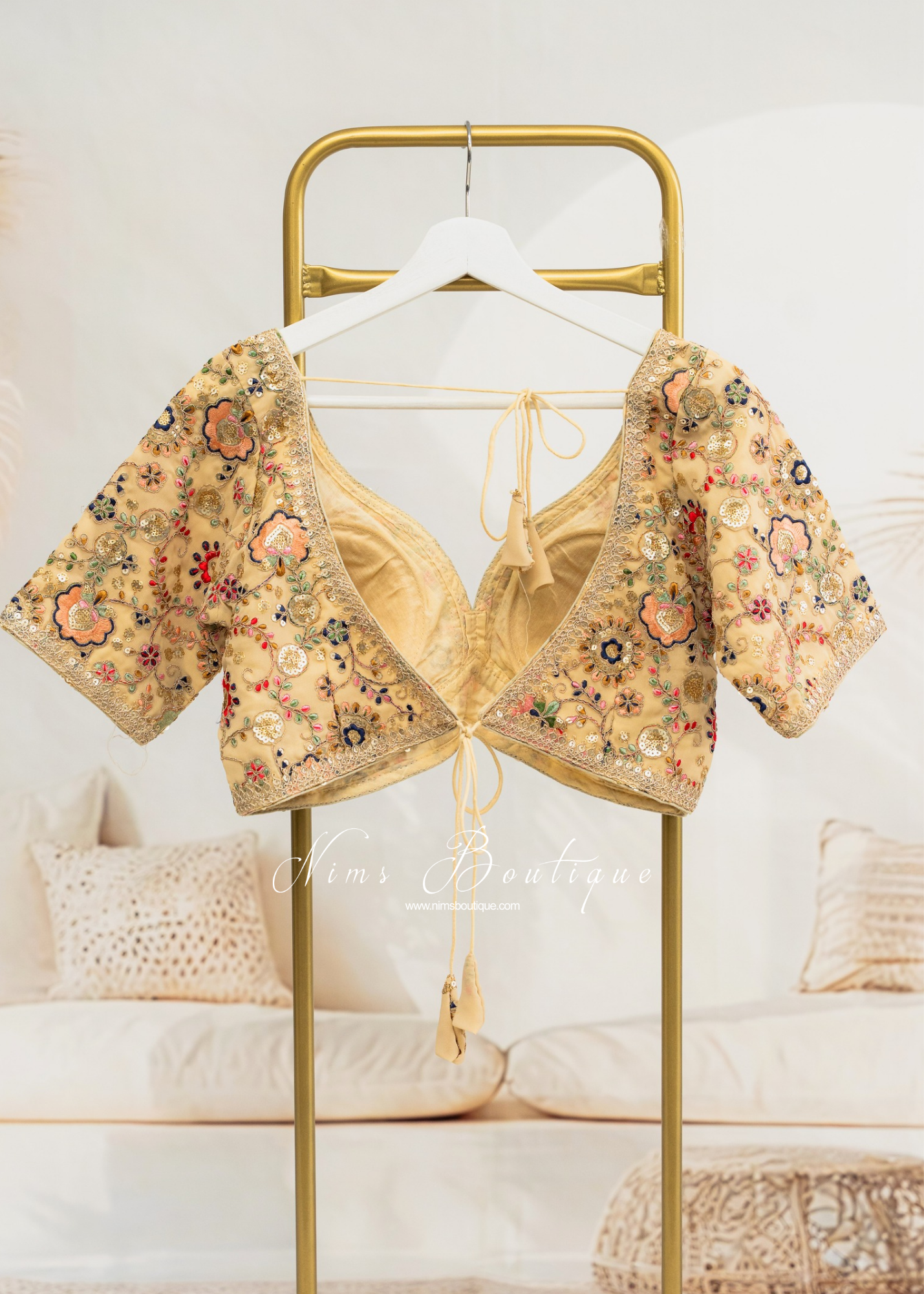 Genelia Gold Embroidered Blouse (10-12)