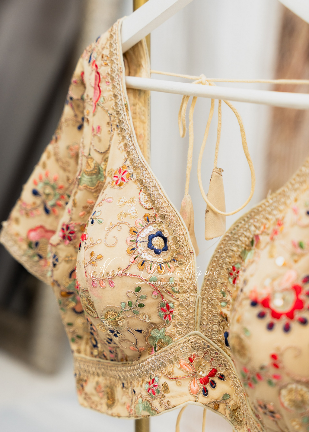 Genelia Gold Embroidered Blouse (10-12)