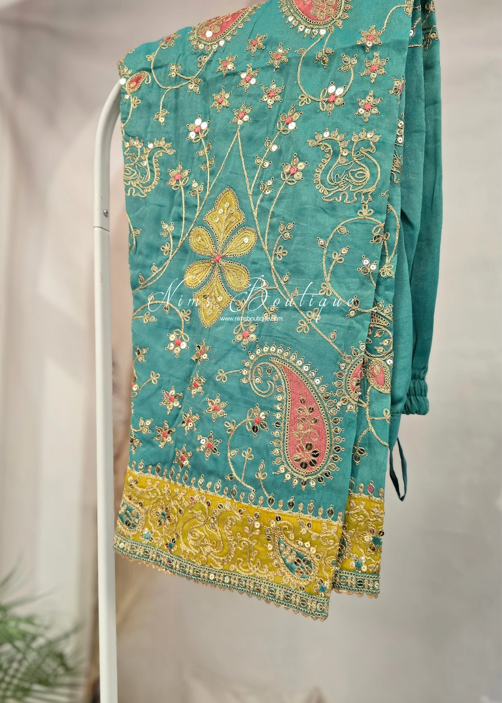 Turquoise Blue Salwar Suit (Size 10-12)