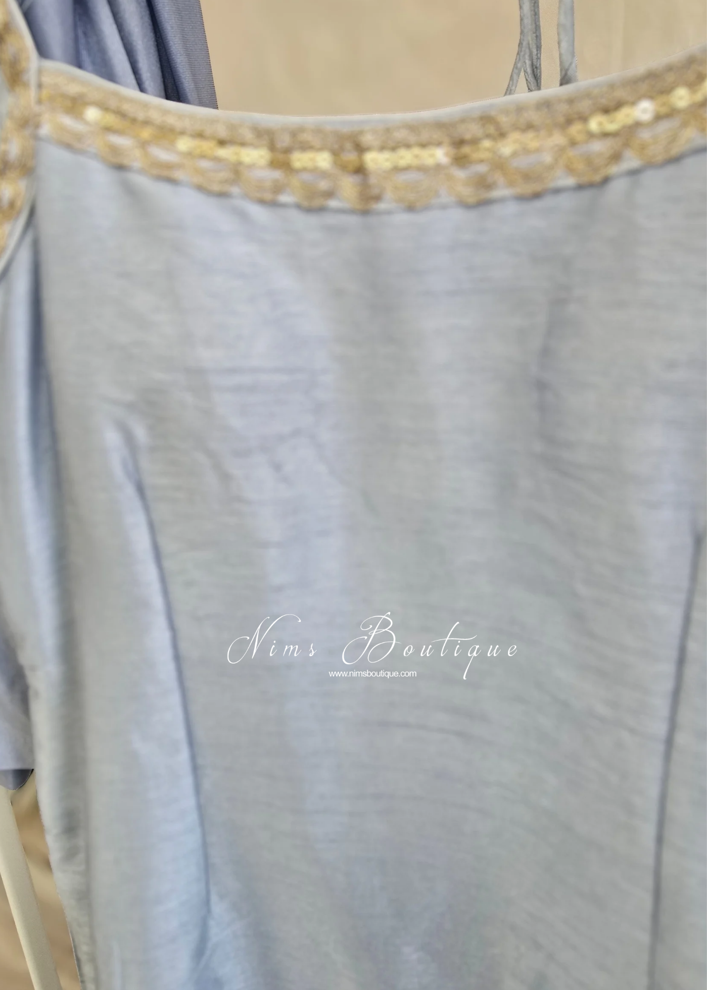 Dusky Blue Pajami Suit (Size 10-12)