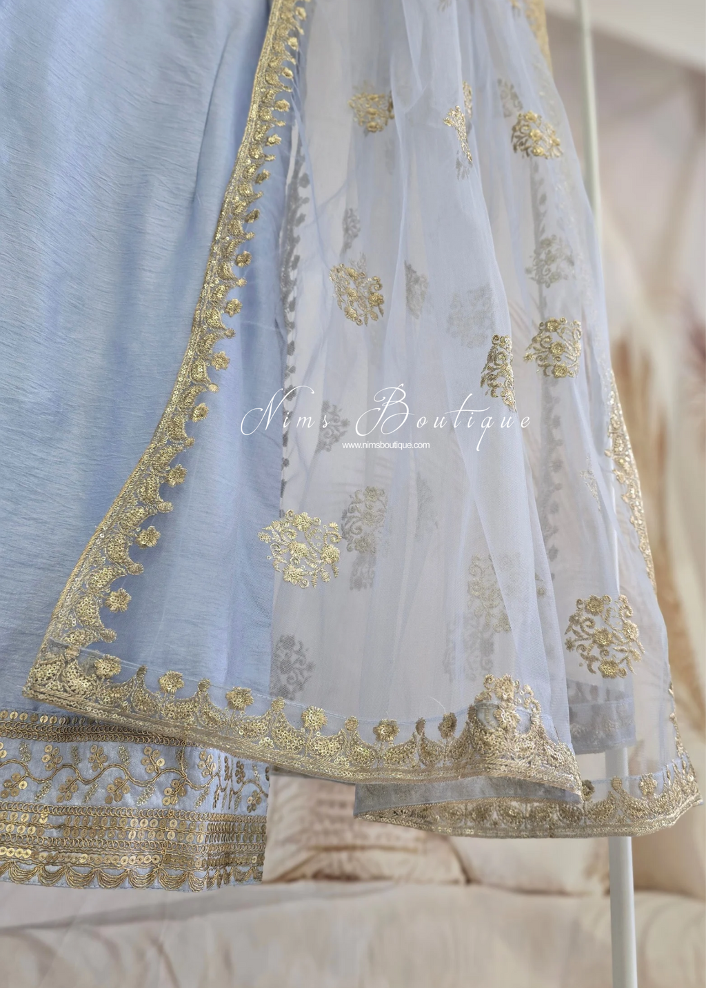Dusky Blue Pajami Suit (Size 10-12)