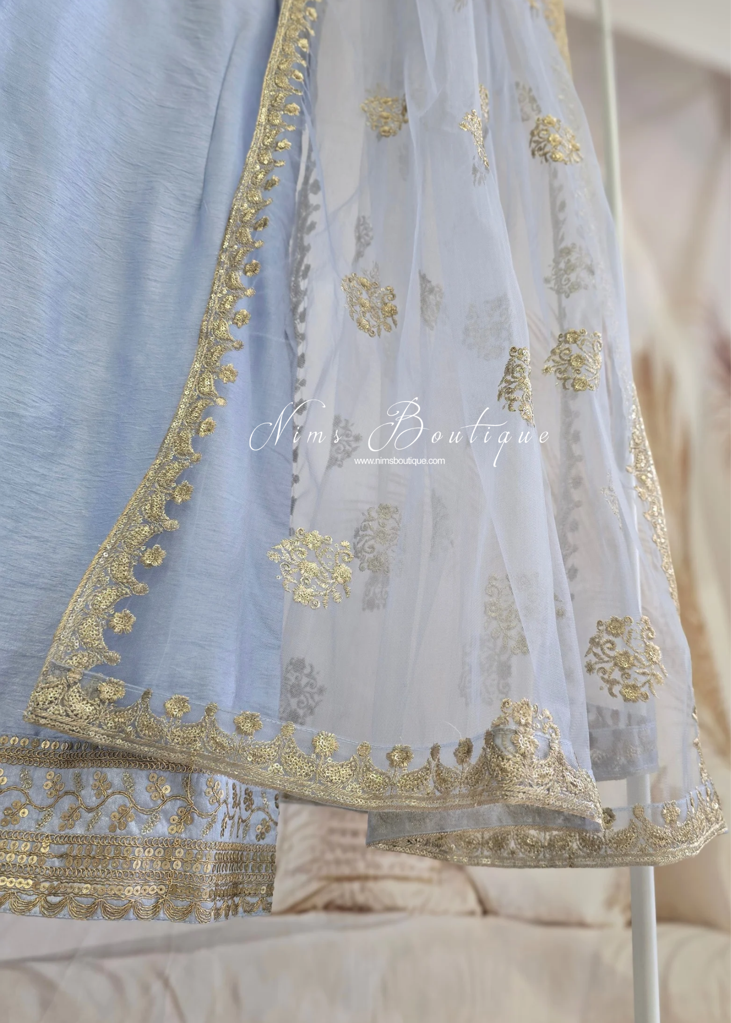 Dusky Blue Pajami Suit (Size 10-12)