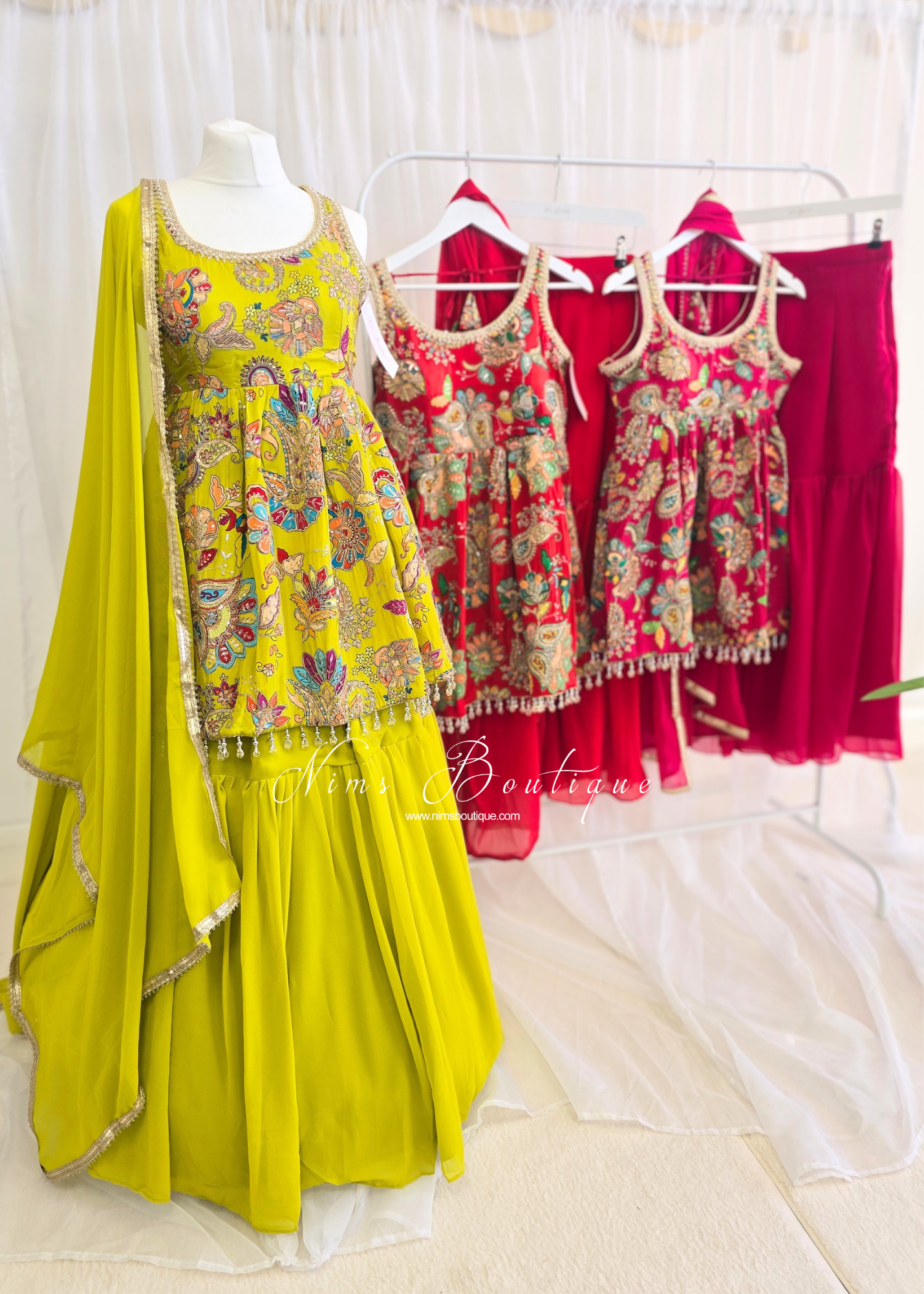 Frock Embellished Gharara Suit (size 10-12)