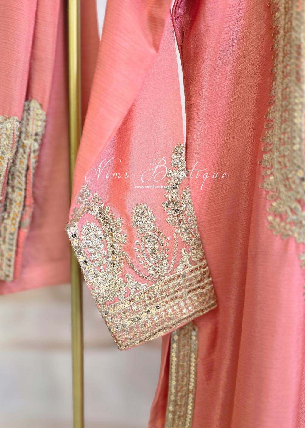 Peach & Mint Trouser/Salwar Suit (Sizes 14-18)