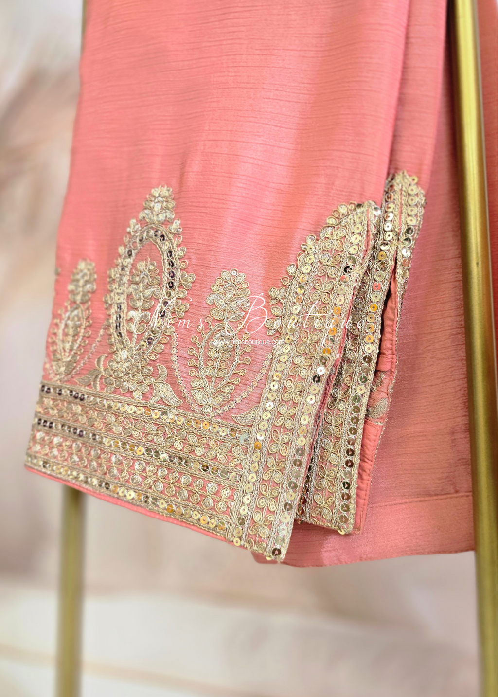 Peach & Mint Trouser/Salwar Suit (Sizes 14-18)