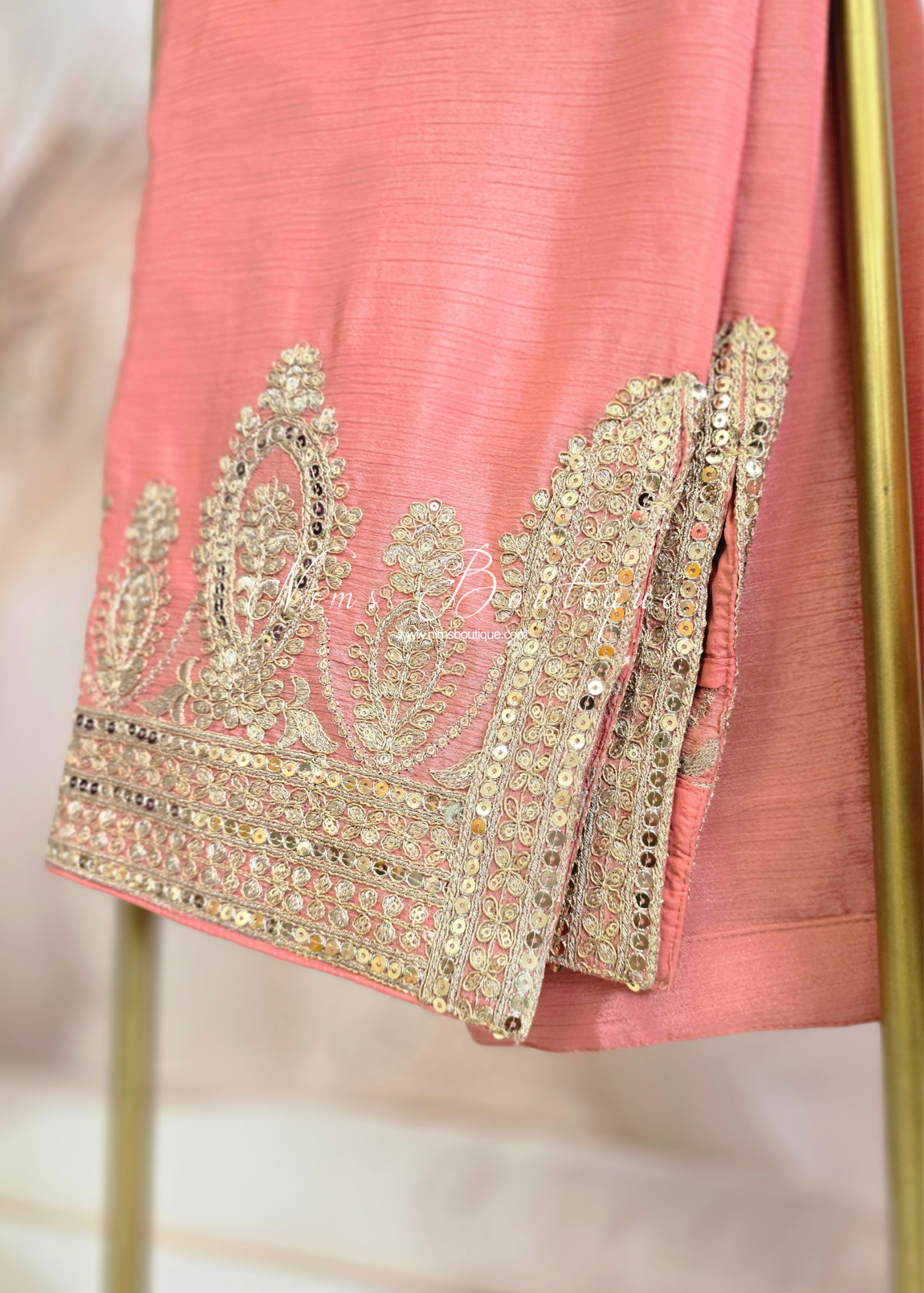 Peach & Mint Trouser/Salwar Suit (Sizes 14-18)