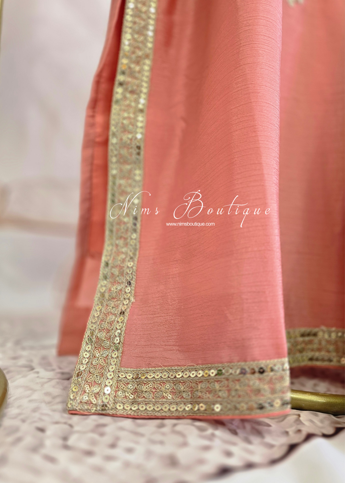 Peach & Mint Trouser/Salwar Suit (Sizes 14-18)