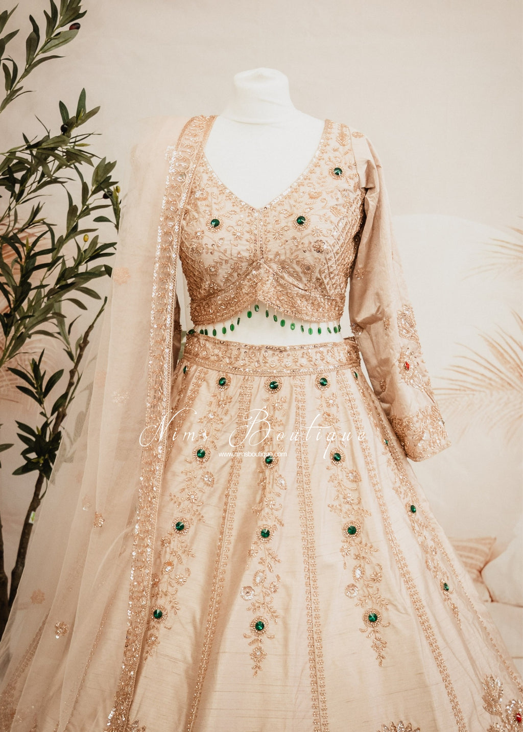 Luxury Gold Raw Silk Lehenga (size 12)