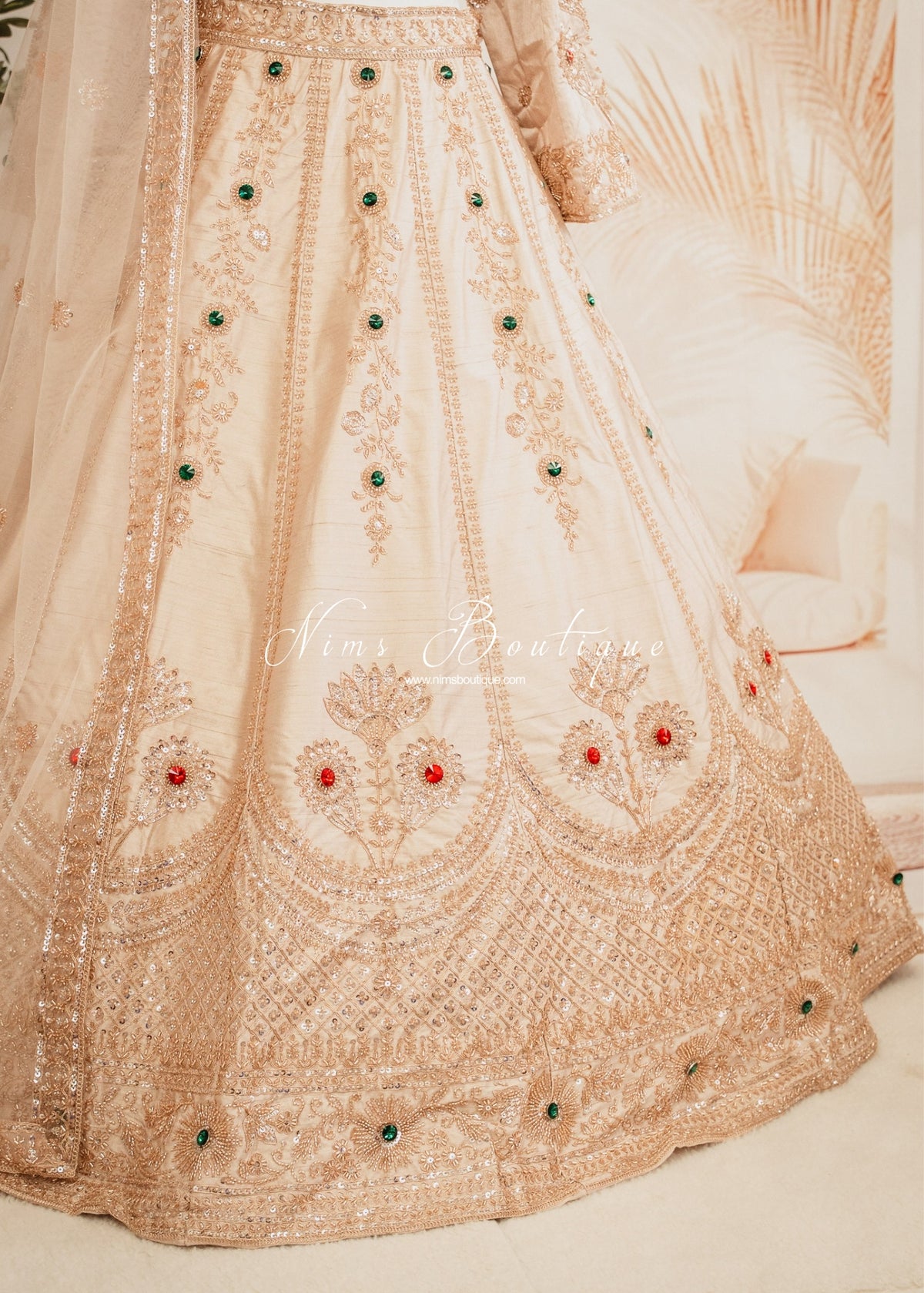 Luxury Gold Raw Silk Lehenga (size 12)