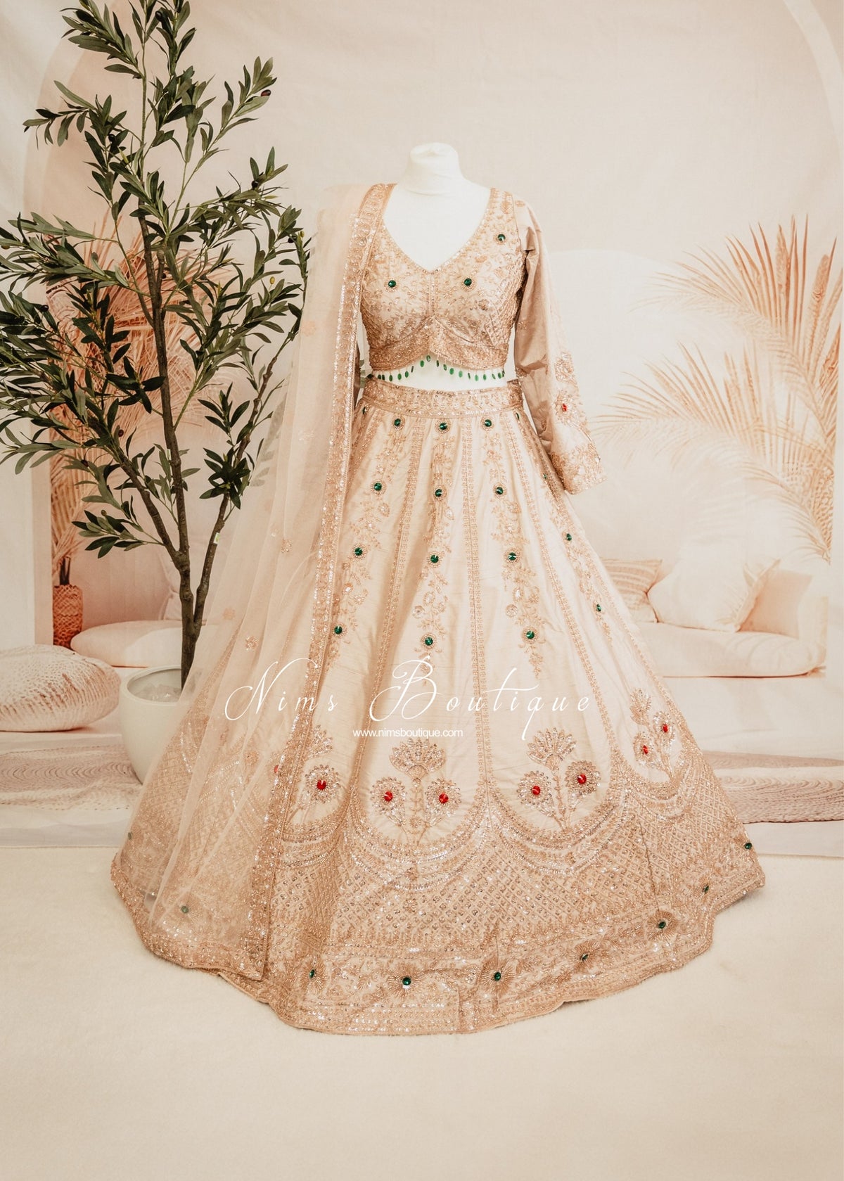 Luxury Gold Raw Silk Lehenga (size 12)