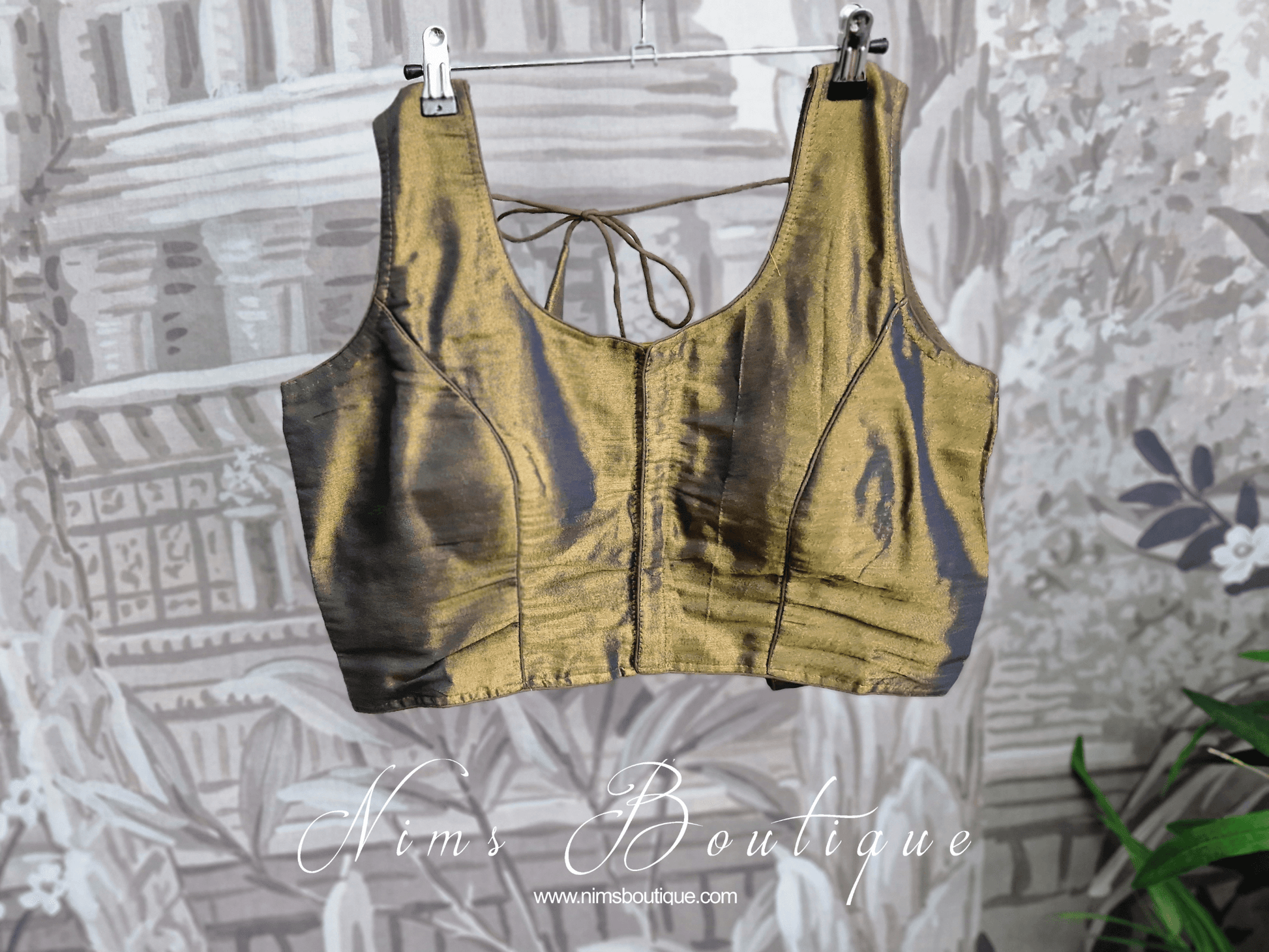 Nims Boutique The NB Bronze/Khakhi Blouse 16-18