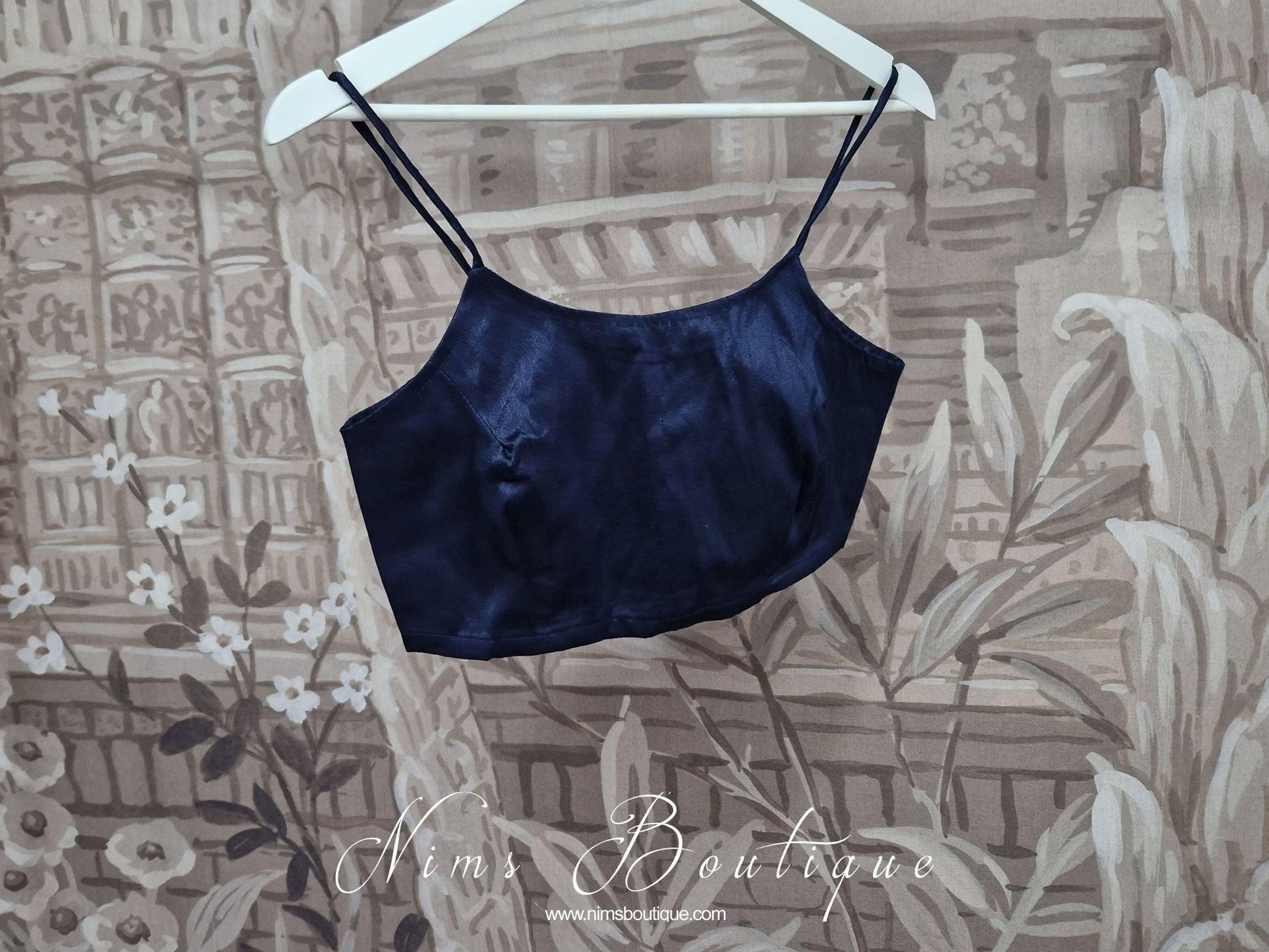 Nims Boutique Maya Navy Thin Strap Blouse size 4-16