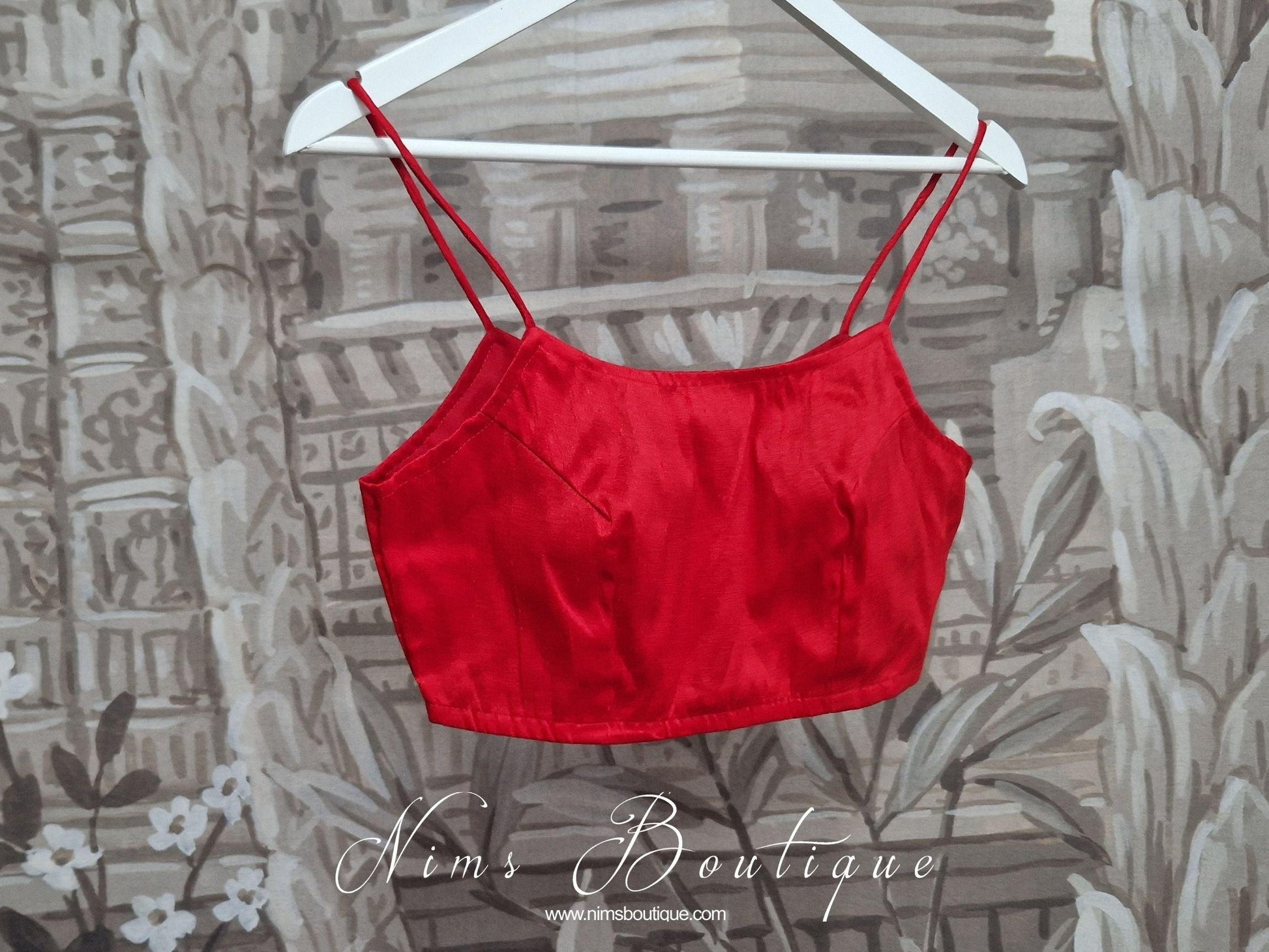 Nims Boutique Maya Red Thin Strap Blouse size 4-16