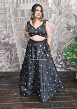 Rani Luxury Black Mirror readymade lehnga skirt (sizes 4-26)