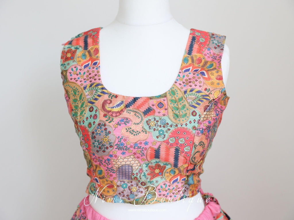 Nims Boutique Suraiya Luxury Pinks Printed Blouse sizes 4-16