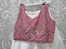 Limited Edition Mauve & Silver Flower Embroidered Blouse (10-12)