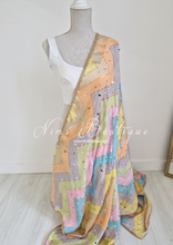 Sitara Luxury Light Pastels Zig Zag Mirror Dupatta/Chunni